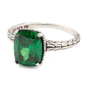 ANNIKA WITT Made In Bali Sterling Silver Cushion Stone Filigree Ring